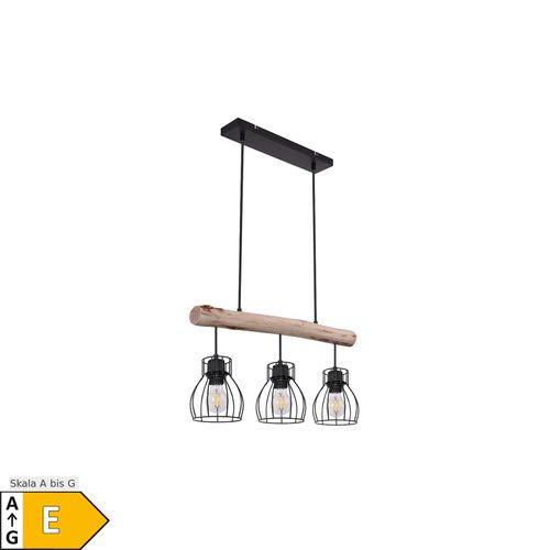 4059157095830 - Etc-shop - Retro Pendel Decken Leuchte filament Käfig Design Holz Balken Hänge Lampe im Set inkl led Leuchtmittel
