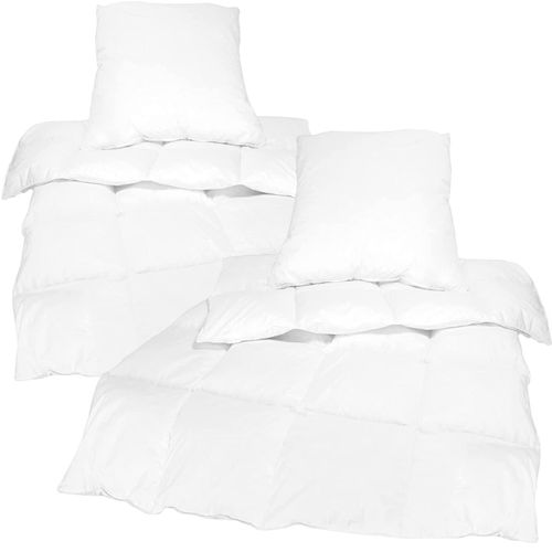 4260552389329 - NYVI Halbdaunen Bettenset DreamScience 135x200 4 teilig - 2x Bettdecke 2x Kopfkissen - 90% Federn 10% Daunen 4260552389329 - NYVI Halbdaunen Bettenset DreamScience 135x200 4 teilig - 2x Bettdecke 2x Kopfkissen - 90% Federn 10% Daunen