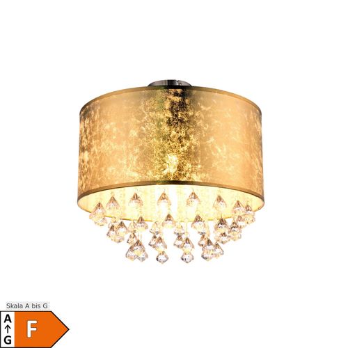 9007371577606 - LED Deckenleuchte Textil Blattgold Design 40 cm 9007371577606 - LED Deckenleuchte Textil Blattgold Design 40 cm