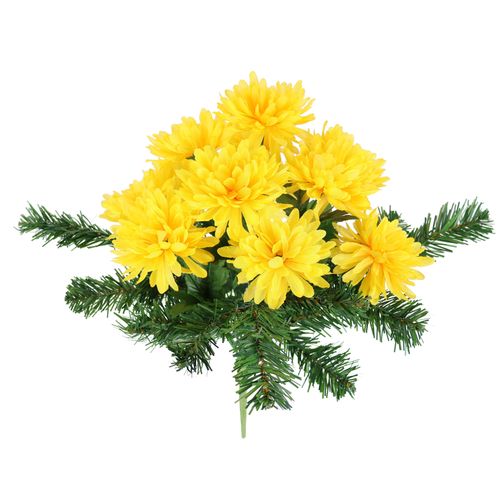 4019844616199 - Kunstblume IGEA Chrysanthemen gelb B40cm H43cm L40cm Polyester Kunstpflanzen Bouquet Tannenzweigen Strauß Tischdeko Grabdeko Grabschmuck Trauerdeko 4019844616199 - Kunstblume IGEA Chrysanthemen gelb B40cm H43cm L40cm Polyester Kunstpflanzen Bouquet Tannenzweigen Strauß Tischdeko Grabdeko Grabschmuck Trauerdeko