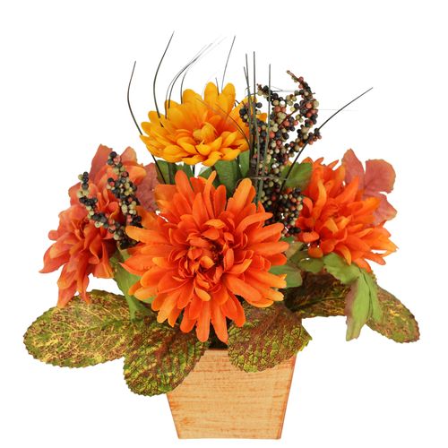 4019844649975 - Kunstblume IGEA Dahlien-Gesteck im Topf orange B22cm H26cm L20cm Polyester Kunstpflanzen Mit Beeren Blume Dekoblume Gesteck Herbstblume Herbstdeko Mittelstück 4019844649975 - Kunstblume IGEA Dahlien-Gesteck im Topf orange B22cm H26cm L20cm Polyester Kunstpflanzen Mit Beeren Blume Dekoblume Gesteck Herbstblume Herbstdeko Mittelstück