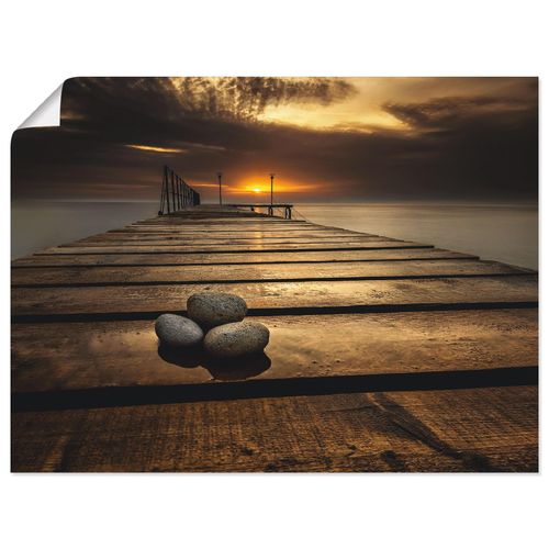 4059745764384 - Wandbild ARTLAND Sonnenaufgang am Schwarzen Meer Bilder Gr B H 60 cm x 45 cm Poster Sonnenaufgang & -untergang Querformat 1 St braun Bild Poster Bilder als Alubild Leinwandbild Wandaufkleber oder in versch Größen