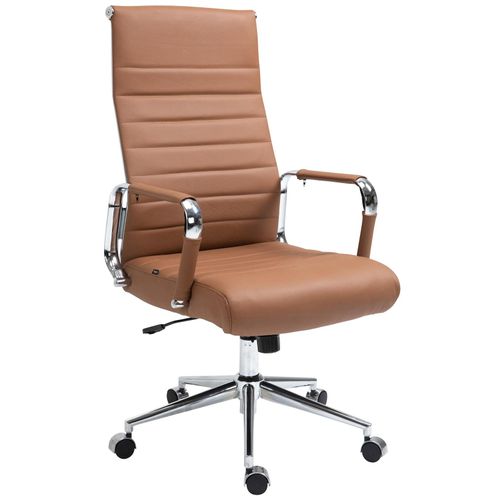 4251756424084 - Bürostuhl ergonomisch Kolumbus Echtleder Schreibtischstuhl höhenverstellbar stufenlos Drehstuhl mit Rollen bis 150 kg belastbar