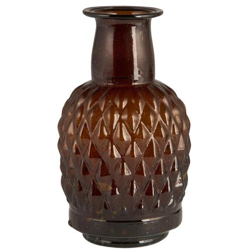5709898385224 - Vase mit langem Hals Karomuster mundgeblasen Höhe 185 Ø 10 cm