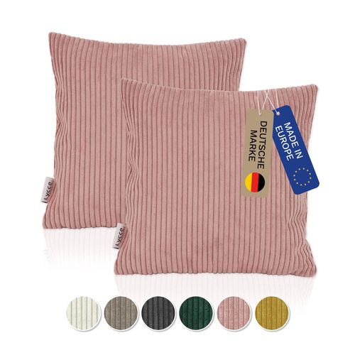 4260474667673 - Lycce 2er Set Kissenbezug aus trendigem Cordstoff (40 x 40 cm) 4260474667673 - Lycce 2er Set Kissenbezug aus trendigem Cordstoff (40 x 40 cm)