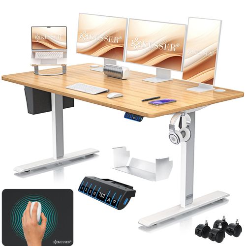 4255598328913 - KESSER® Höhenverstellbarer Schreibtisch elektrisch Ergonomisch Steh-Sitz Schreibtisch 3-Funktions-Memory Steuerung Inkl 360° Rollen & USB-Ladeanschluss Computertisch für Homeoffice 4255598328913 - KESSER® Höhenverstellbarer Schreibtisch elektrisch Ergonomisch Steh-Sitz Schreibtisch 3-Funktions-Memory Steuerung Inkl 360° Rollen & USB-Ladeanschluss Computertisch für Homeoffice
