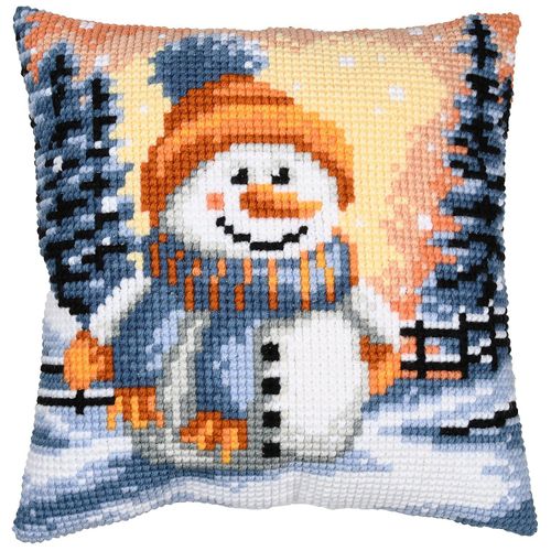 5413480656219 - Kreuzstichkissen Schneemann 5413480656219 - Kreuzstichkissen Schneemann
