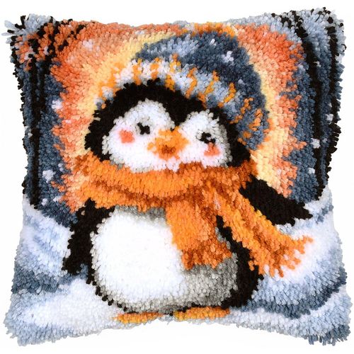 5413480656387 - Knüpfkissen Pinguin mit Mütze 5413480656387 - Knüpfkissen Pinguin mit Mütze