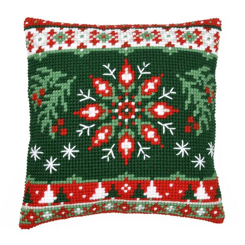 5413480656301 - Kreuzstichkissen Landhaus Weihnachtsstern 5413480656301 - Kreuzstichkissen Landhaus Weihnachtsstern