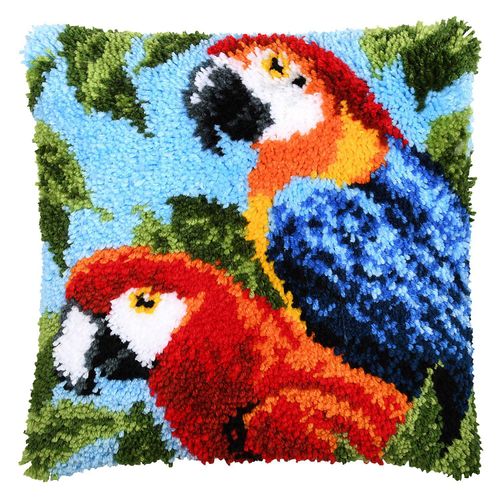 5413480656462 - Knüpfkissen 2 Papageien 5413480656462 - Knüpfkissen 2 Papageien