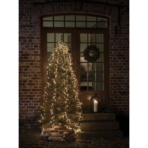 7318306651134 - LED-Baummantel KONSTSMIDE Lichterketten Gr Dioden 1080 St Flammen 1080 St Kabellänge 5 m x Gesamtlänge 9 m schwarz Micro LED Compactlights Lichterkette mit Ring