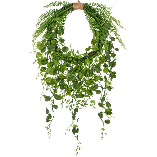4064118325796 - Kunstkranz CREATIV GREEN Kranz mit Blättern grün B45cm H90cm T8cm Kunststoff Kunstpflanzen mit detailgetreuen Blatt- und Farnzweigen 4064118325796 - Kunstkranz CREATIV GREEN Kranz mit Blättern grün B45cm H90cm T8cm Kunststoff Kunstpflanzen mit detailgetreuen Blatt- und Farnzweigen
