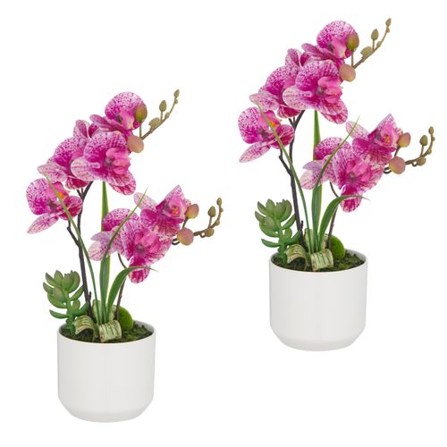 4064118325970 - Kunstorchidee CREATIV GREEN Orchidee Phalaenopsis pink (pink creme) H30cm Kunststoff Kunstpflanzen mit real-touch-Blüten