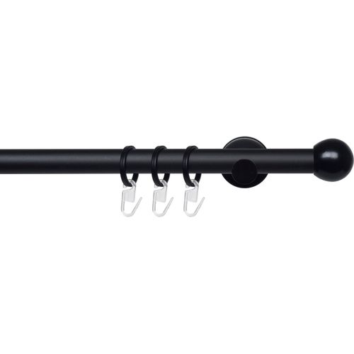 4016318376634 - Gardinenstange Stilgarnitur 20 mm Blues Kugel Gardinenstangen Gr L 120 cm Ø 2 mm 1 St 1 läufig schwarz Gardinenstange Gardinenstangen Wandmontage Komplett