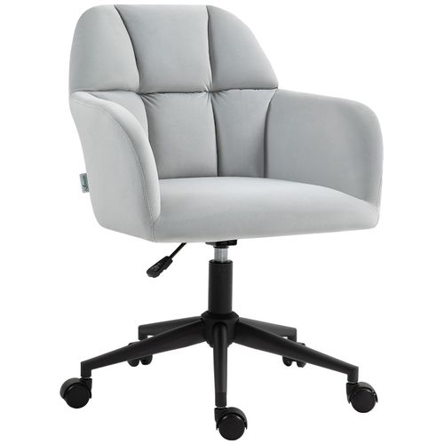 4255633574381 - - homcom Bürostuhl Höhenverstellbarer Schreibtischstuhl mit Samtoptik Rückenlehne Drehstuhl mit Armlehne für Home Office Büro Hellgrau 4255633574381 - - homcom Bürostuhl Höhenverstellbarer Schreibtischstuhl mit Samtoptik Rückenlehne Drehstuhl mit Armlehne für Home Office Büro Hellgrau