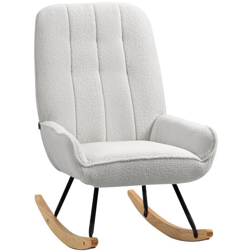 4255633548863 - Homcom - Schaukelstuhl Schwingsessel mit Sherpa-Vlies Relaxstuhl Wohnzimmersessel für Schlafzimmer Kinderzimmer Belastbarkeit bis 150 kg Grau 63 x 95 4255633548863 - Homcom - Schaukelstuhl Schwingsessel mit Sherpa-Vlies Relaxstuhl Wohnzimmersessel für Schlafzimmer Kinderzimmer Belastbarkeit bis 150 kg Grau 63 x 95