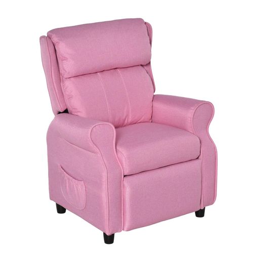 4251774989961 - HOMCOM Kindersofa Kindersessel Liegesessel verstellbar mit Fußstütze für 3-8 Jahre Jungen und Mädchen rosa 58x53x70cm