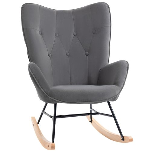 4251774920308 - Schaukelstuhl mit Polsterung grau 84B x 70T x 96H cm Schaukelstuhl Relax Stuhl Sessel Stuhl Stuhl mit Polsterung 4251774920308 - Schaukelstuhl mit Polsterung grau 84B x 70T x 96H cm Schaukelstuhl Relax Stuhl Sessel Stuhl Stuhl mit Polsterung