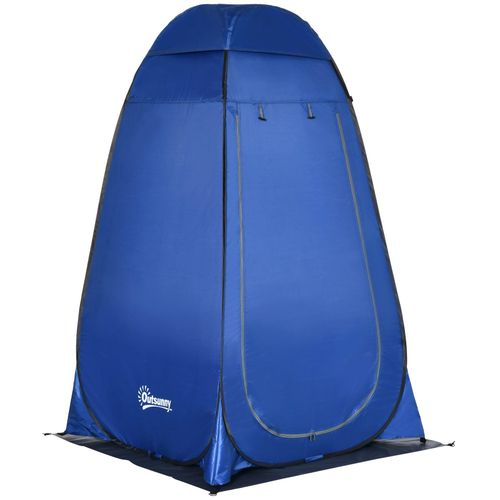4251774950909 - Duschzelt mit Tragetasche blau 126L x 124B x 189H cm pop up duschzelt toilettenzelt camping umkleidezelt lagerzelt