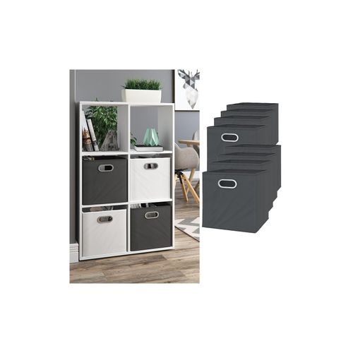 4251421927889 - VICCO 8er Set Faltbox 30x30 cm anthrazit Faltkiste Aufbewahrungsbox Regalbox 4251421927889 - VICCO 8er Set Faltbox 30x30 cm anthrazit Faltkiste Aufbewahrungsbox Regalbox