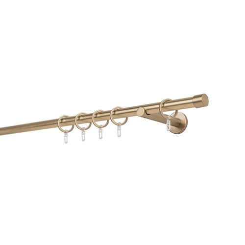 4066866111799 - Gardinenstange MYDECO 20mm Cap Wandträger 12 cm Gardinenstangen Gr L 110 cm 1 läufig grau (messingfarben) Gardinenstangen Wandmontage 4066866111799 - Gardinenstange MYDECO 20mm Cap Wandträger 12 cm Gardinenstangen Gr L 110 cm 1 läufig grau (messingfarben) Gardinenstangen Wandmontage