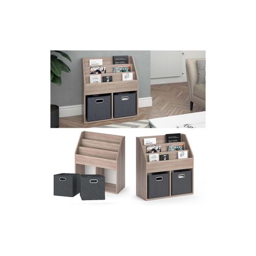4251421951228 - Bücherregal Luigi sonoma Würfelregal mit Faltboxen 72x79 cm