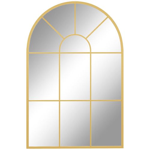 4255633574619 - Wandspiegel Fensterspiegel 91 x 60 cm Dekorativ Spiegel mit Metallrahmen Hängespiegel für Wohnzimmer Schlafzimmer Gold - Homcom 4255633574619 - Wandspiegel Fensterspiegel 91 x 60 cm Dekorativ Spiegel mit Metallrahmen Hängespiegel für Wohnzimmer Schlafzimmer Gold - Homcom