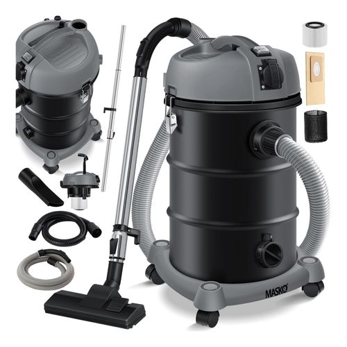 4255598315241 - MASKO® 6IN1 Industriestaubsauger Staubsauger Nass Trocken Sauger Aschesauger 2300W + Steckdose ? Blasfunktion ? Trocken-Saugen & Nass-Saugen Industrie-Sauger mit & ohne Beutel beutellos