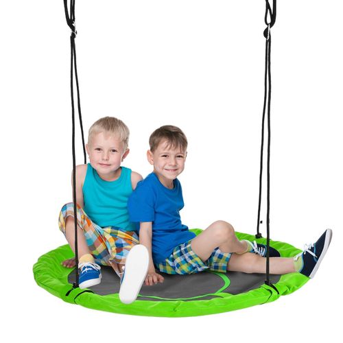 4251774927758 - Nestschaukel Ø110 cm Hängeschaukel bis 100 kg verstellbar Kinderschaukel Kinderschaukel Garten-Schaukel Tellerschaukel für 3-12 Jahre Kinder Grün 4251774927758 - Nestschaukel Ø110 cm Hängeschaukel bis 100 kg verstellbar Kinderschaukel Kinderschaukel Garten-Schaukel Tellerschaukel für 3-12 Jahre Kinder Grün