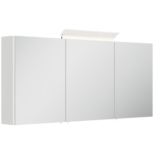 4251982674420 - Spiegelschrank 140cm inkl Design LED-Lampe und Glasböden weiss hochglanz 4251982674420 - Spiegelschrank 140cm inkl Design LED-Lampe und Glasböden weiss hochglanz