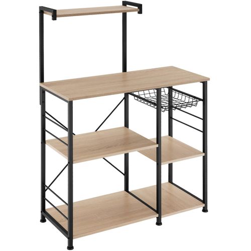 4061173243362 - tectake® Küchenregal Industrial Style 6 Ablagen und ausziehbarer Gitterkorb 90 x 40 x 1315 cm