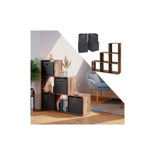 4066731034529 - Treppenregal Raumteiler Bücherregal 6 Fächer Old Style Stufenregal Faltbox Vicco 4066731034529 - Treppenregal Raumteiler Bücherregal 6 Fächer Old Style Stufenregal Faltbox Vicco