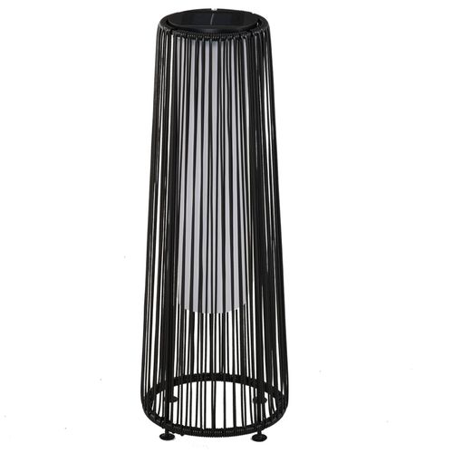 4255633514196 - Solarlampe Rattan Solarleuchte Wasserdichte Gartenleuchte mit Lichtsensor Automatische led Gartenlampe Außenlampe für Balkon Terrasse Metall
