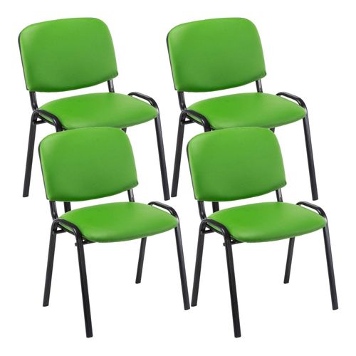 4251756403201 - 4er Set Besucherstuhl Ken Kunstleder I Stapelstuhl Mit Robustem Metallgestell I Polsterstuhl Mit Rückenlehne