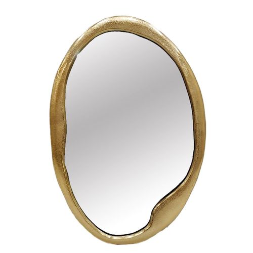 4251561922287 - riess-ambiente Wandspiegel ABSTRACT 70cm gold Metall handmade
