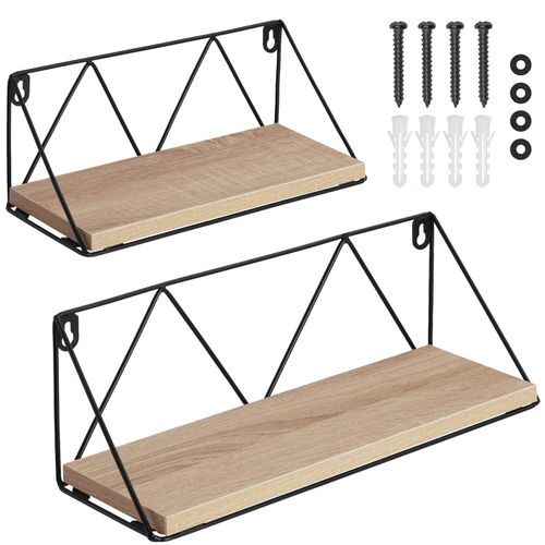 4061173209153 - tectake® 2er Set Wandregal Industrial Style Belastbarkeit je Regal 15 kg Tiefe 13 cm 4061173209153 - tectake® 2er Set Wandregal Industrial Style Belastbarkeit je Regal 15 kg Tiefe 13 cm