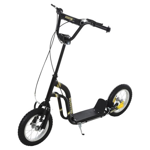 4251774913416 - Kinderroller Scooter Tretroller Cityroller Kinder Roller Kickboard mit Luftreifen 12 Zoll Schwarz 12