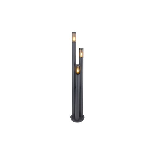 9007371436743 - - Wegeleuchte boston 3-flammig aus Edelstahl in Anthrazit & Rauch Höhe 170cm 9007371436743 - - Wegeleuchte boston 3-flammig aus Edelstahl in Anthrazit & Rauch Höhe 170cm