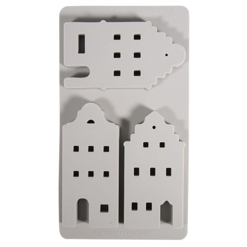 4006166935688 - Gießform Silikon Nordic Häuser grau