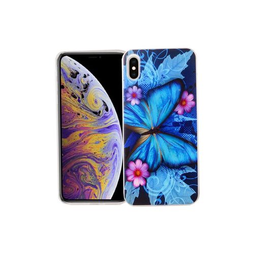 4251561449906 - Apple iPhone XS Max Handy Hülle Schutz Case Cover Bumper Etui Schmetterling Blau