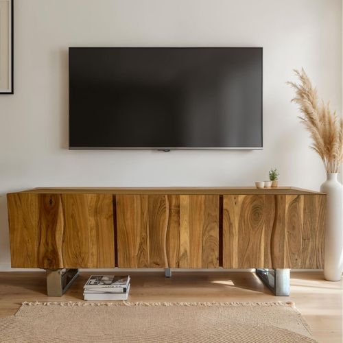 4251757730504 - TV Schrank Lowboard 160 cm Holz Massiv Fernsehkommode Fernsehschrank 4251757730504 - TV Schrank Lowboard 160 cm Holz Massiv Fernsehkommode Fernsehschrank