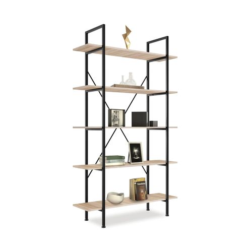 4061173204592 - tectake® Regal Industrial Style mit 5 Ebenen inklusive Kippschutz 106 x 345 x 1795 cm
