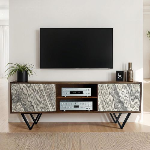 4251757730818 - TV Schrank Lowboard 150 cm Holz Massiv Fernsehkommode Fernsehschrank 4251757730818 - TV Schrank Lowboard 150 cm Holz Massiv Fernsehkommode Fernsehschrank