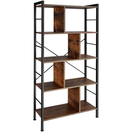 4061173210814 - tectake® Regal Industrial Style mit 4 Ebenen und 8 Fächern inklusive Kippschutz 755 x 30 x 155 cm