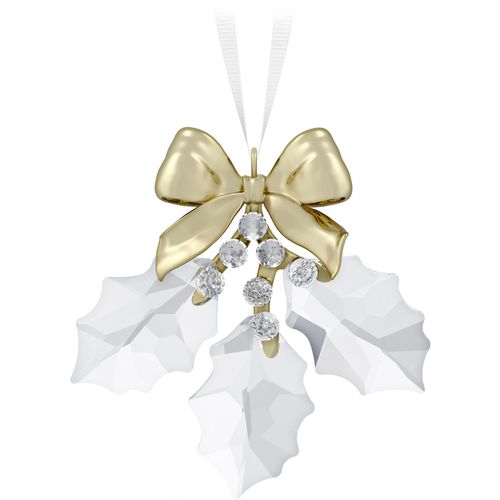 9009656857014 - Dekohänger SWAROVSKI Sammelfigur Holiday Magic Stechpalmenblätter Ornament 5685701 weiß (kristallweiß goldfarben weiß) Dekohänger B H T 179cm x 757cm x 731cm Kristallglas Metall Polyester Kristall B179cm H757cm T731cm