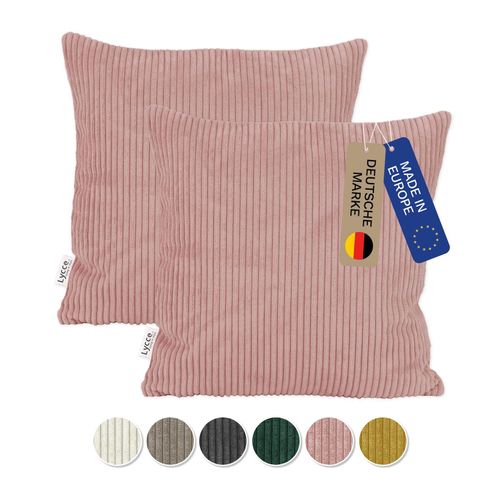 4260474667710 - Lycce 2er Set Kissenbezug aus trendigem Cordstoff (50 x 50 cm) 4260474667710 - Lycce 2er Set Kissenbezug aus trendigem Cordstoff (50 x 50 cm)