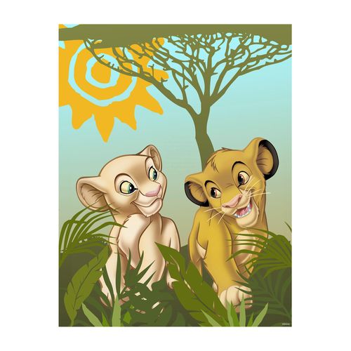 4055065196072 - Bild KOMAR Lion King Urembo Meadows bunt (farbe bild(er) bunt) B40cm H50cm Papier Holz Bilder Wandbild zur Dekoration im Kinderzimmer - ohne Rahmen