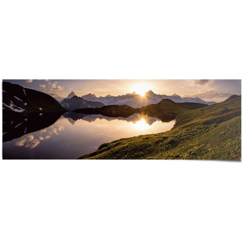 8714597568103 - Poster REINDERS Bergsee Sonnenuntergang bunt (farbe bild(er) mehrfarbig) B158cm H53cm Papier Bilder