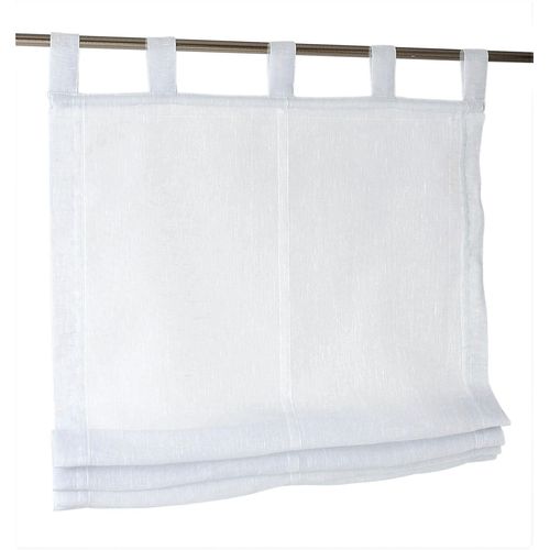 4016478080518 - Raffrollo KUTTI Brondby Gr 1 weiß B45cm H145cm Obermaterial 100% Polyester Raffrollos halbtransparent Polyester Schlaufen 4016478080518 - Raffrollo KUTTI Brondby Gr 1 weiß B45cm H145cm Obermaterial 100% Polyester Raffrollos halbtransparent Polyester Schlaufen