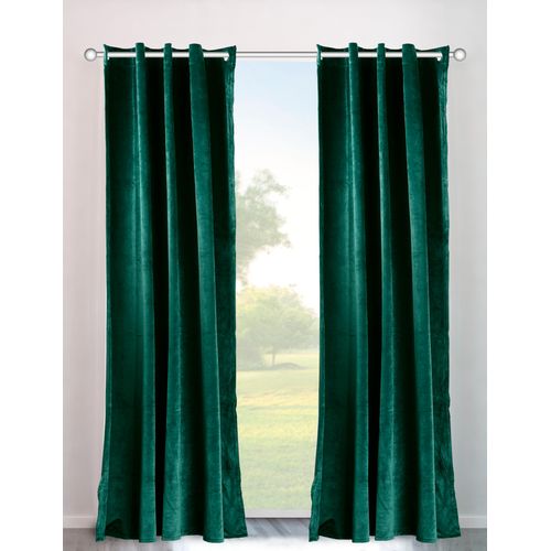 6973124814775 - Vorhang MY HOME Velvet Uni Gr 3 grün (dunkelgrün) B140cm H225cm Polyester Polyester Gardinen Samt 2-er Set Vorhang edel einfarbig Topseller 6973124814775 - Vorhang MY HOME Velvet Uni Gr 3 grün (dunkelgrün) B140cm H225cm Polyester Polyester Gardinen Samt 2-er Set Vorhang edel einfarbig Topseller